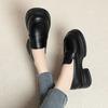 Women's autumn new women's shoes thick-soled one-pedal single shoes increase the height of casual small leather
