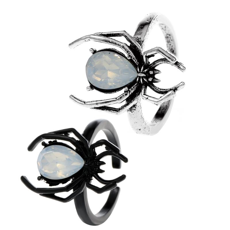 Spinnenförmige Öffnungs-Fingerringe Verstellbare Fingerringe Offene Ringe Legierungsmaterial Schmuck Geschenk für Frauen Freundinnen