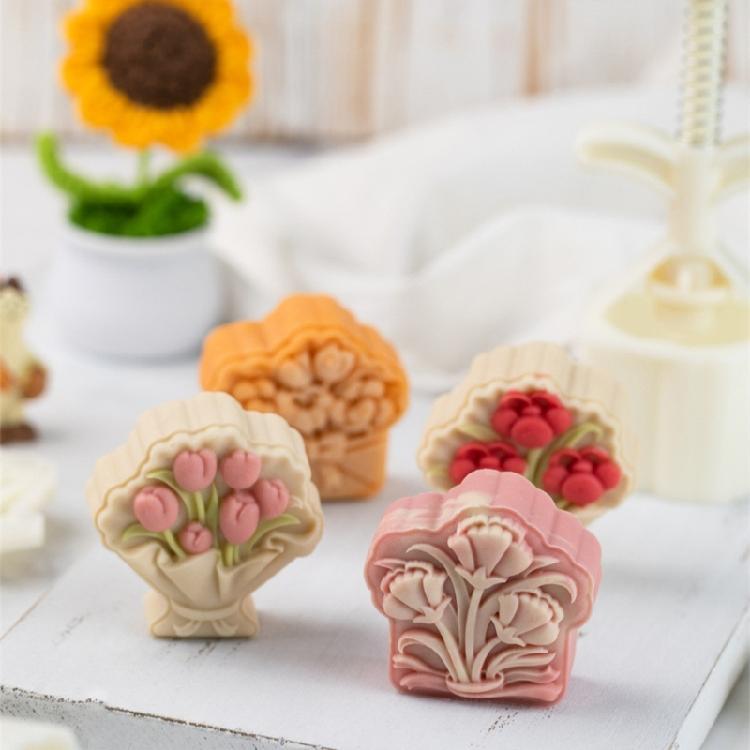 Dessert Molds Pastry Making Molds Flower Shape Baking Accessory Dessert Maker ABS Texture Suitable for Baking Dessert