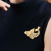 Medieval Koi Brooch Female Cute Anti-Light Button Skirt Jacket Cardigan Collar Accessories