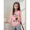 2026 Spring New Korean Style Girls' Pure Cotton Long-Sleeved T-Shirt Kidsren's Versatile Cartoon Bear Print Kidsren's Clothing Top