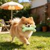 Hundeleckerli-Spender-Spielzeug Stacheliger Knochen Hundekauspielzeug Hundezahnreinigungspielzeug für Welpen Zahnungsangst Linderung