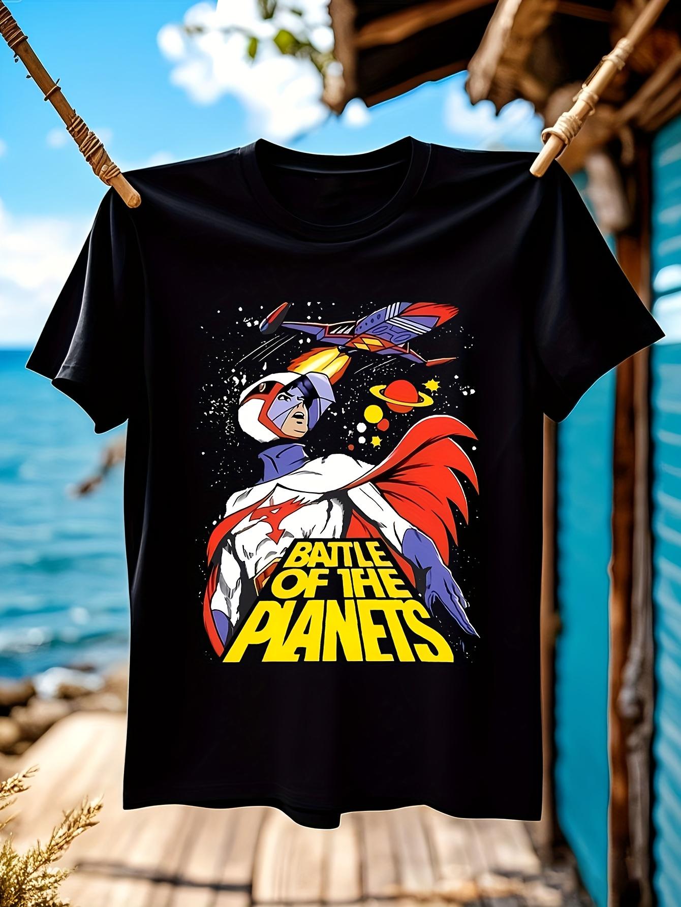 Relaxed Fit Cotton Tshirt Featuring Battle of The Planets... XXXXL