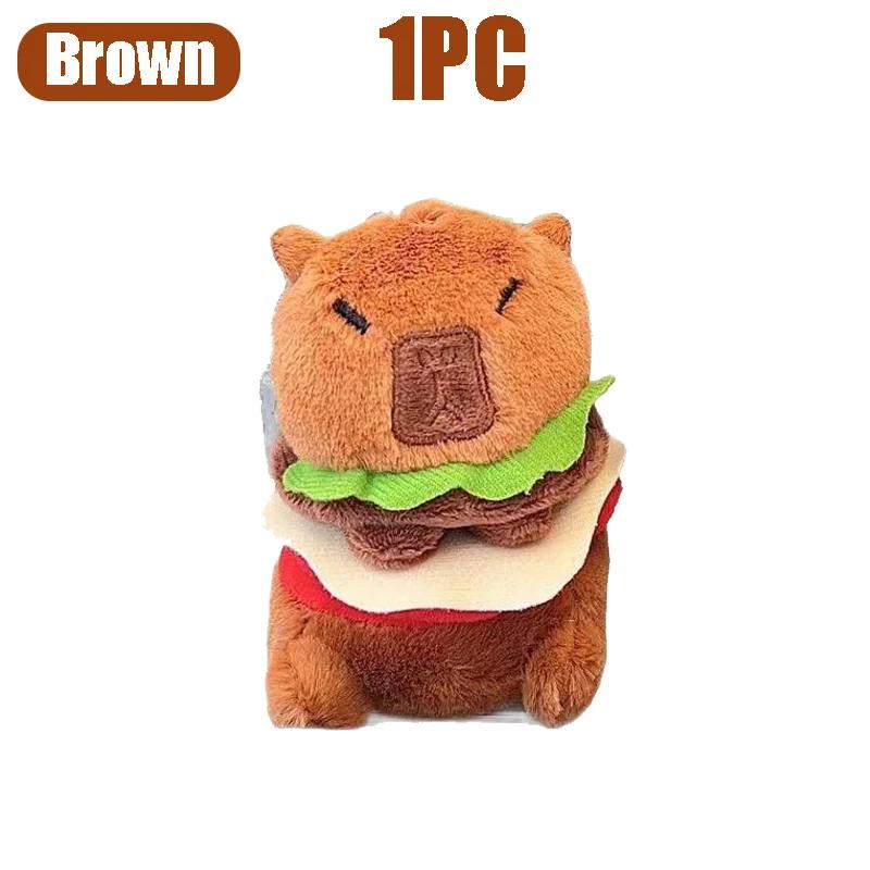 Capybara Hamburger Plüschtier Niedliche Anime Flauschige Puppe Weiches Simulations-Weihnachtsgeschenk für Kinder Mädchen