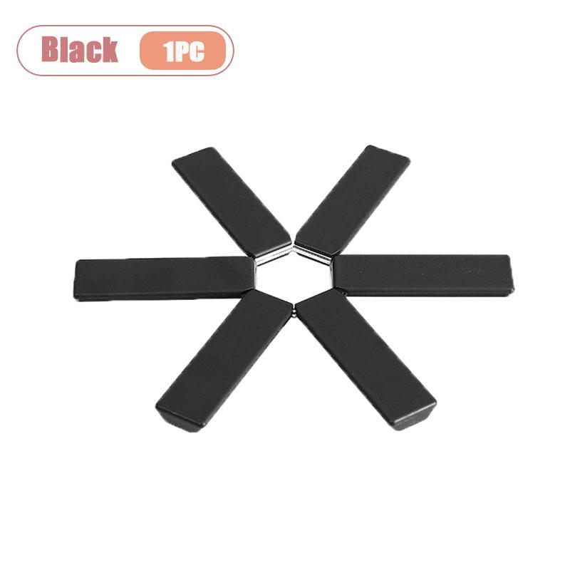 

1-10PCS Foldable Silicone Trivet Six Claws Heat Resistant Pad for Hot Pots and Dishes Kitchen and Table Protector Mat As Shown