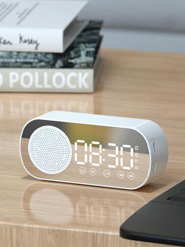 Беспроводной Bluetooth-динамик, многофункциональные громкие часы с сабвуфером, мини-динамик с будильником и интеллектуальным ИИ