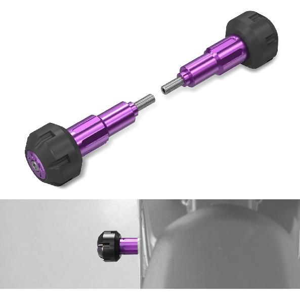 

NICECNC Motorcycle Frame Sliders Crash Protector & Frame Guards Compatible with Surron Light Bee X/S/L1E & Segway X160/X260 See Fitment, Purple, POM