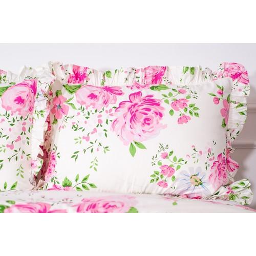 

Макитекс 100% Хлопок Ламус с рюшами и декоративной строчкой 240X220 см Увеличенный пододеяльник и 2 наволочки