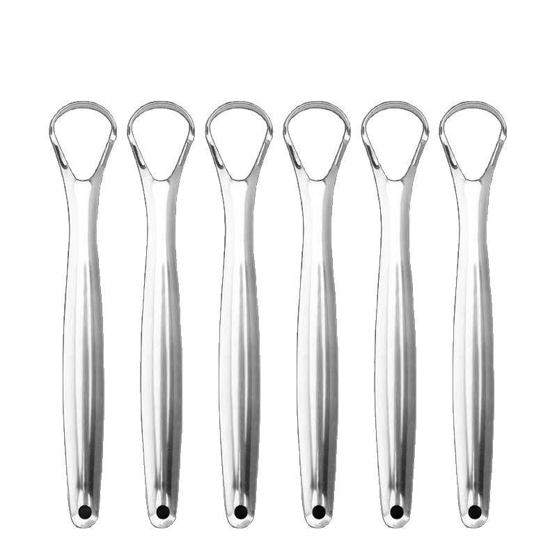 Stainless Steel Tongue Scraper - Bad Breath & Coating Remover, Oral Hygiene Tool (Free Shipping)