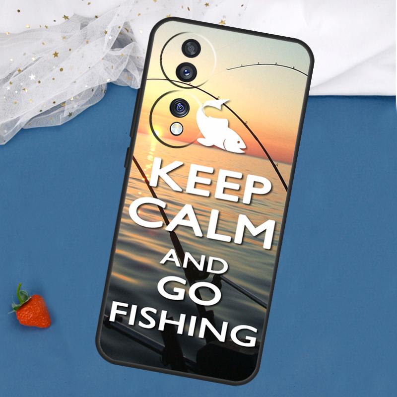 

Keep Calm And Go Fishing Case For Honor Magic 8 7 5 6 Pro 200 400 50 70 90 Lite Win RT X8c X8b X9a X9b X9c X9d Cover Honor X9d