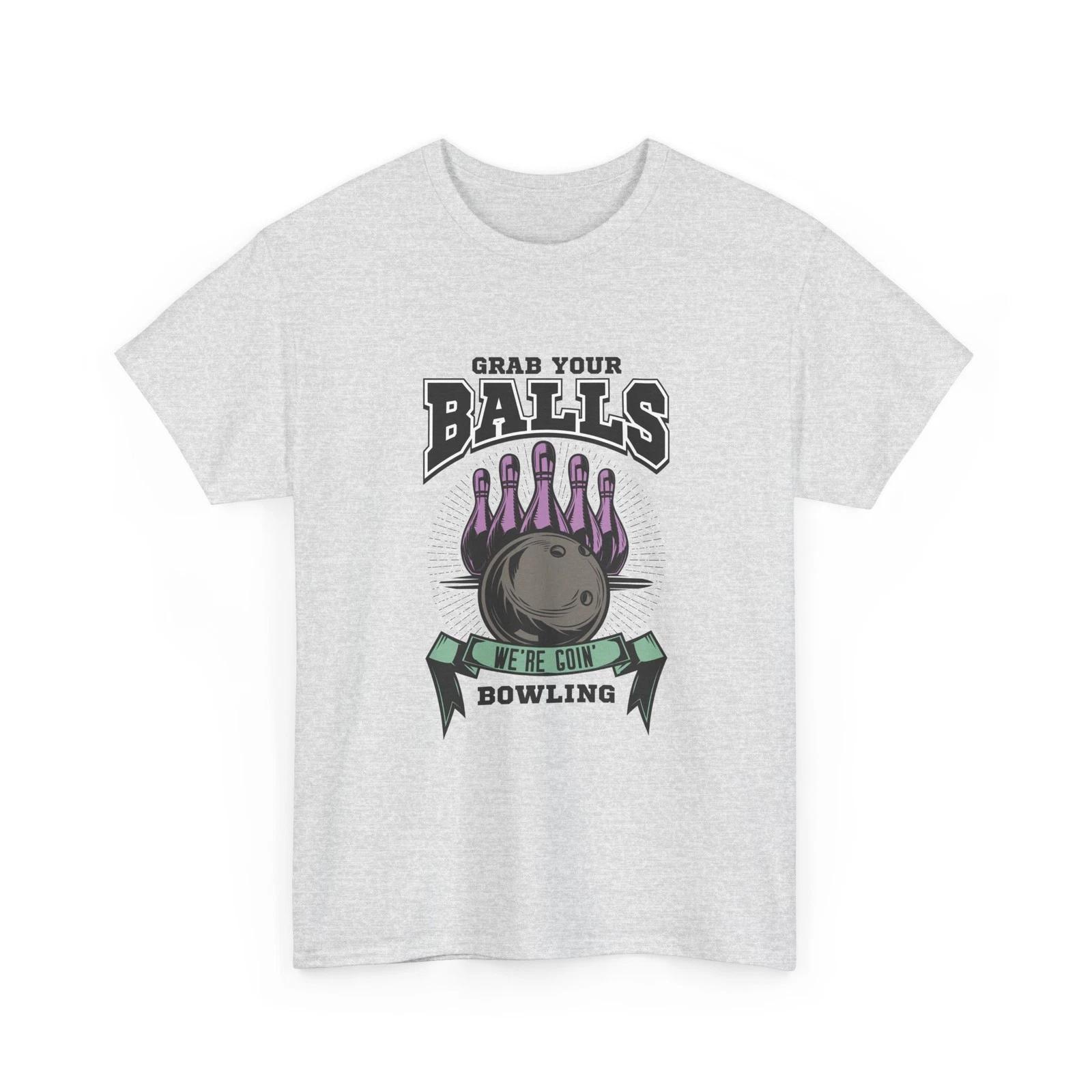 Grab Your Balls Bowling Tee | Bowling Ball + Pins Graphic, Funny T-Shirt, Vintage S