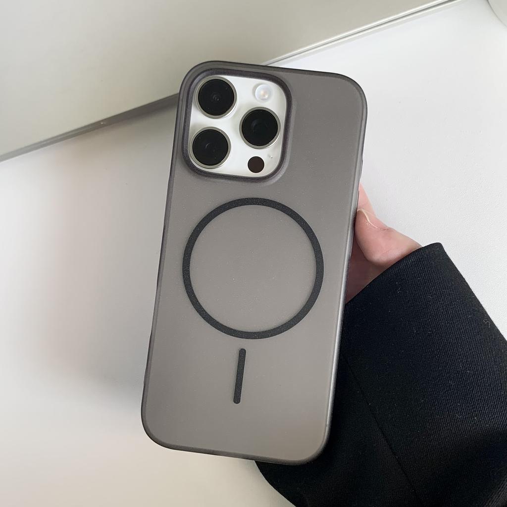 Matte Ultra Dünne Transluzente Für Magsafe Kabellose Ladehülle für iPhone 14 15 16 Plus Pro Max Harte PC Magnetische Abdeckung