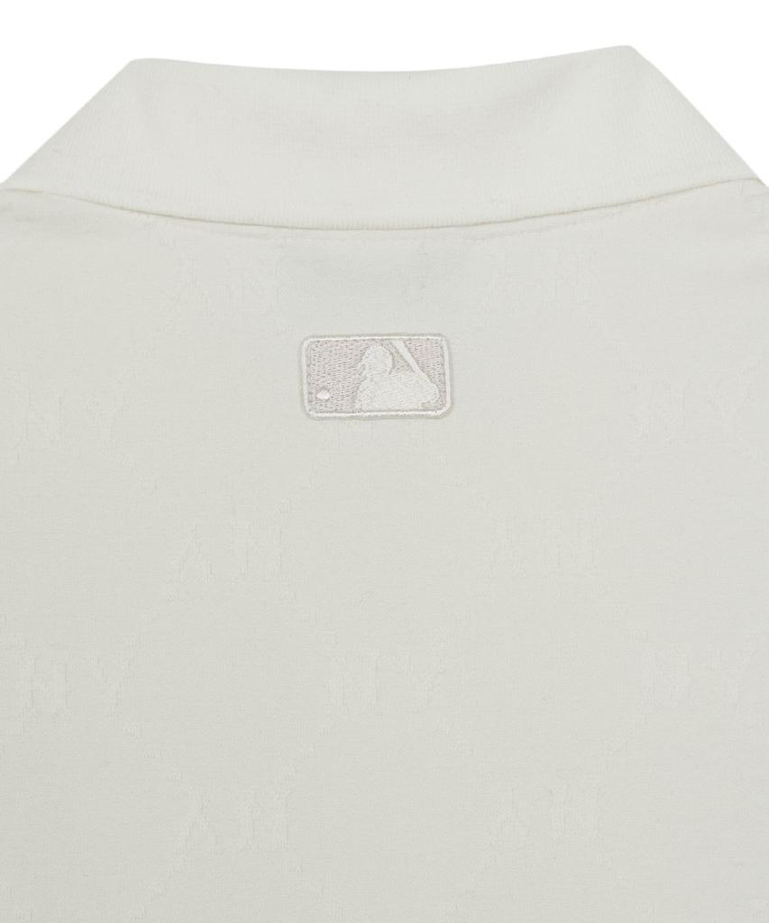Emelbi Diamond Monogram Jacquard Collar T-Shirt Ny (Ivory)