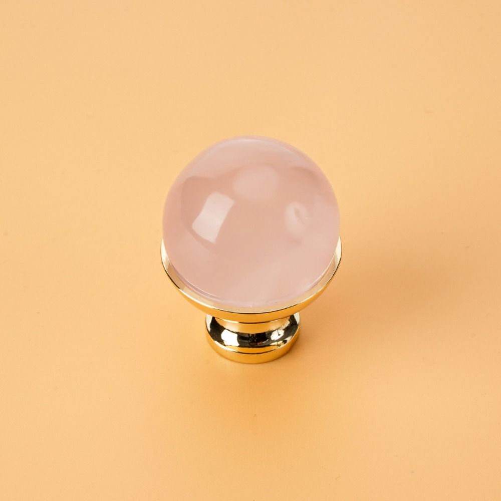 Multiple Colors Drawer Pull Handles Single Hole Electroplate Cabinet Knobs Decoration Brass and Marble Light Luxury