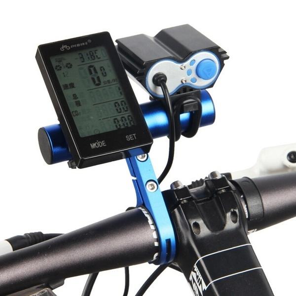 10/20/30 CENTIMETRI Staffa di Estensione Della Bici Singolo/Doppio Mountain Bike Manubrio Extender Tachimetro Torcia Della Bicicletta Supporto Della Lampada supporto