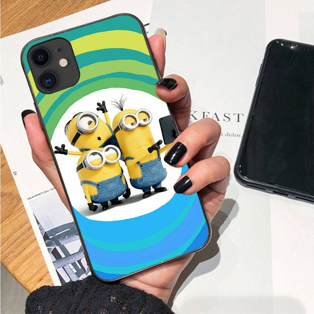 Deksel til Xiaomi Poco X6 X4 M5 M6 F5 F6 C65 C55 C50 C51 C40 Redmi Note 7 8 14C A3X 13C 12C 11 10A 9C Pro Svart Mykt Deksel MI30 Søte Minions