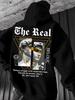 The Real David Hoodie Hip Hop Sports Casual Streetwear Aesthetic Greek Statue Print Oversized Pullover Sweatshirt Tops