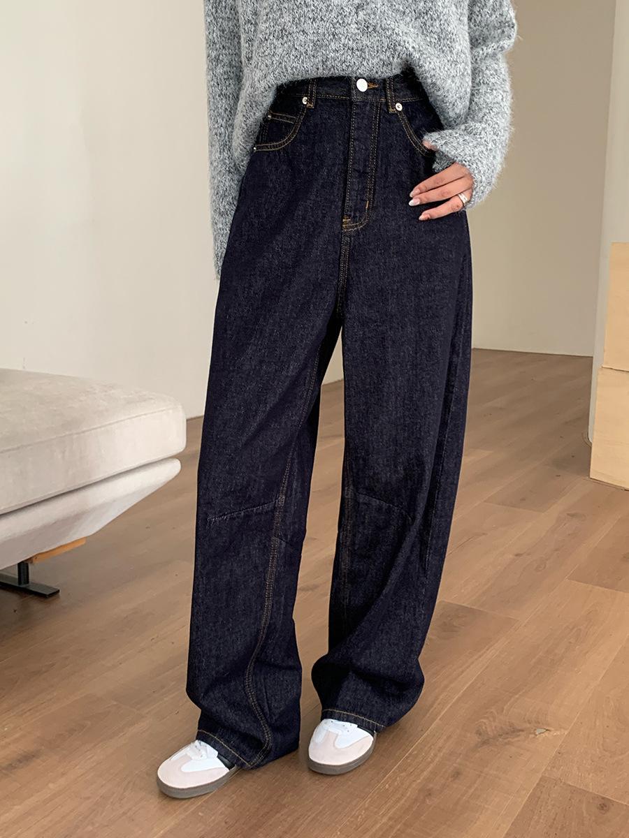 Tiao Cheng Women s High-Waisted Wide-Leg Jeans - Spring 2026 Korean Style Casual Pants Medium