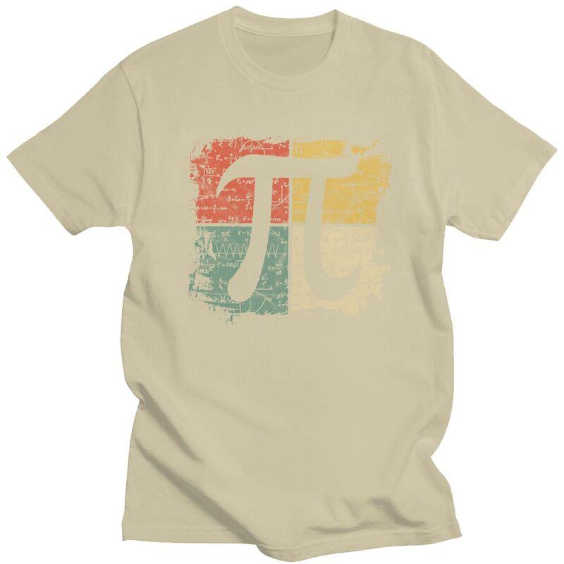 Custom Male Retro Square Pi Symbol Gift T Shirt Short Sleeves Cotton Tshirt Casual Math Equations Teacher Geek Tees Clothing