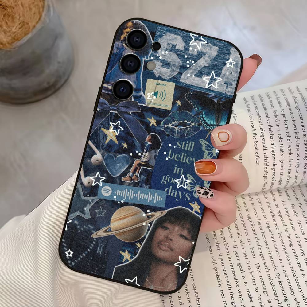 Rapper S-SZA Phone Case For Samsung S25,S24,S21,S22,S23,S30,Ultra,S20,Plus,Soft Silicone Black Cover