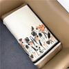 Trendy flower imitation cashmere scarf for women, double-sided long retro tassel warm shawl dual-purpose