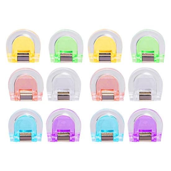 6/12Pcs Mini Transparent Binder Clips Colorful Book Holder Clip Long Tail Handbook Clips for Paper School Office Home