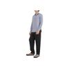 Emporio Armani Ss23 Pattern Printed Polo Collar Button Long Sleeve Shirt Men Shirts Gray Blue 3R1C86-1K0DZ-F748