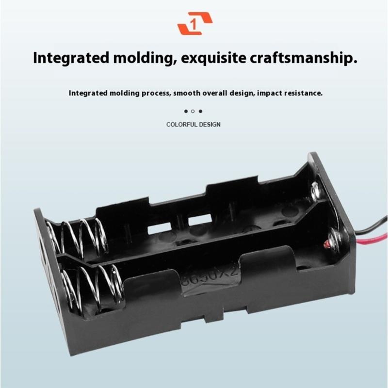 Durability ABS 18650 Battery Holder Charging Station Featuring Spring Contact & Fireproof Design For Safe Operation