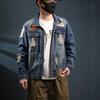 Xintang Men's Ripped Denim Jacket - 2025 Spring/Autumn High Street Workwear Trend