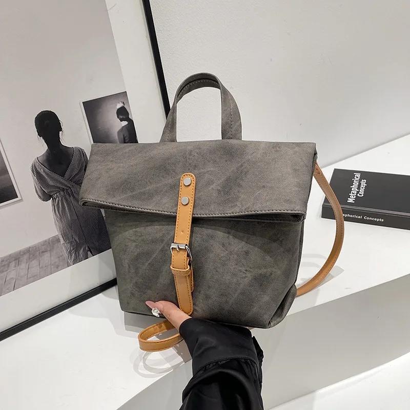 Decorative Hasp PU Shoulder Bag for women large capacity foldable bag women's bags