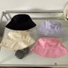 Solid Color Bowknot Fisherman Hat Sunscreen Canvas Basin Hat Male Bow Bucket Hat  Travel
