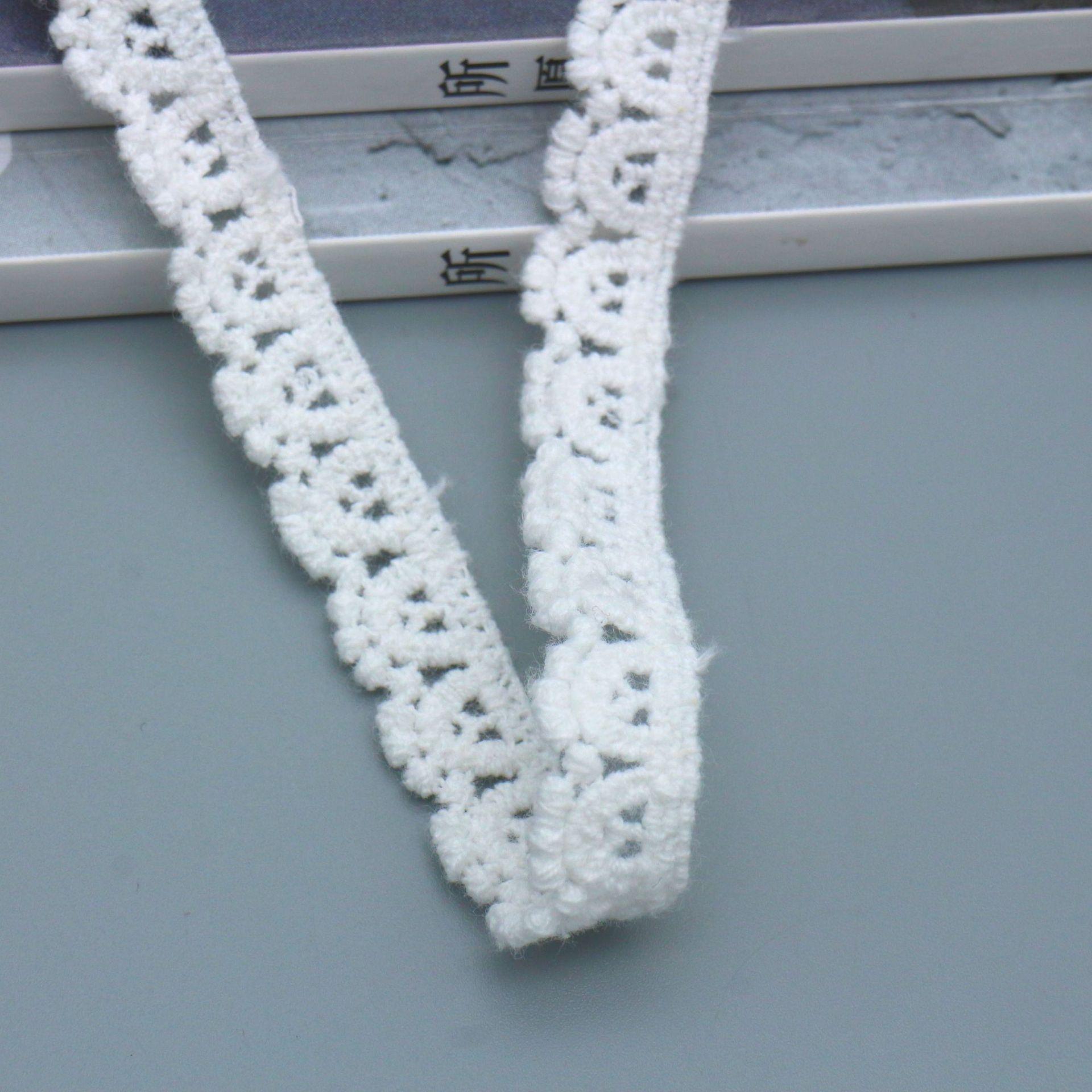 Водорастворимая Хлопковая Нить Кружево Сделай Сам Ручная Работа Белое Декоративное Кружево для Ханьфу Изысканное Ажурное Кружево Кружевные Аксессуары XC2404