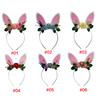 Sweet Hair Accessories Women Students Live Broadcasting Hairband Sequins Rabbit Ears Headbands Flower Easter Hair Hoop