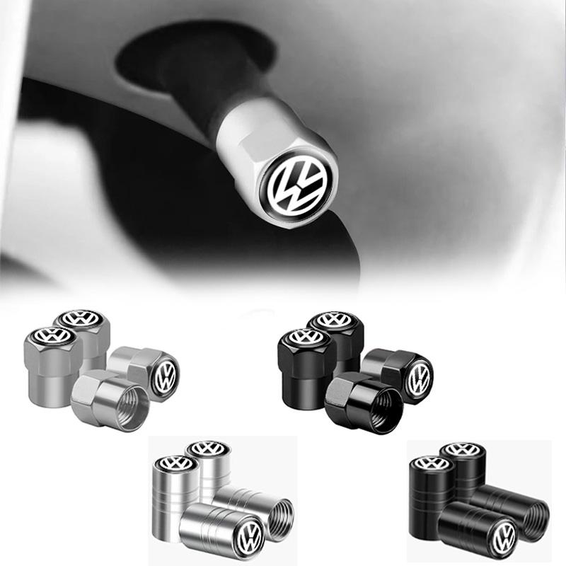 4 Stück 3D Metall Auto Styling Für Volkswagen Lamando Magotan Golf Polo Passat Bora Jetta Tiguan Abzeichen Rad Reifenventil Kappe Ventilschaft Abdeckung