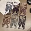 Hollow Out Heat Dissipation Butterfly Phone Case for IPhone 16E 16 Plus 15 14 13 12 11 Pro Max Electroplated Protective Shell