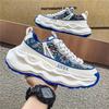 Fashionable Blue Casual Men's Shoes, Original Designer, Thick Soled Men's Shoes, Enlarged Heel Hip-hop Thick Soled Men's Sports Shoes, Training Shoes