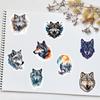 Aesthetic Wolf Stickers Cool Art Kids DIY Gift Toy Waterproof Decal for Scrapbook Junk Journals Laptop Luggage Bottle Decorative