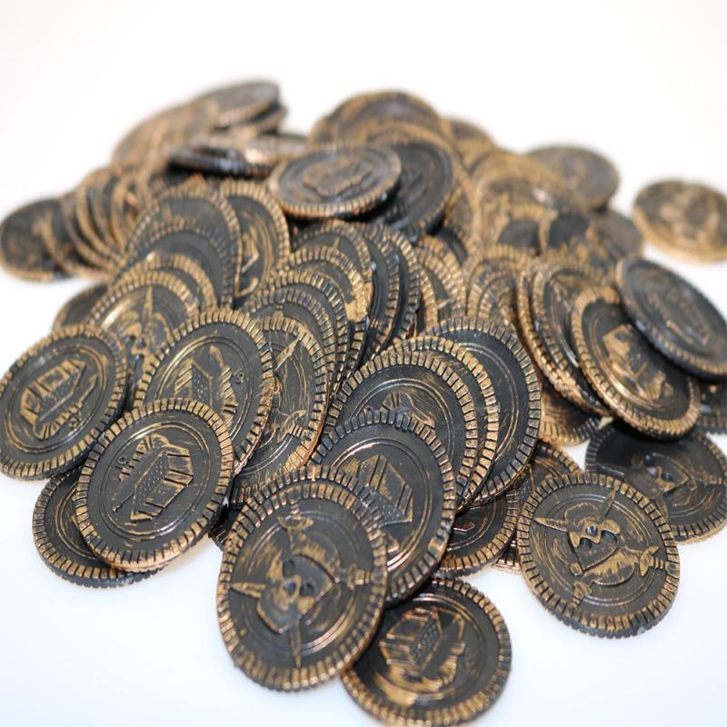 100pcs Pirate Props Coins Simulation Coin Game Chip Treasures