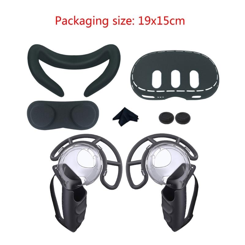 Kratzfeste VR-Schutzhülle Silikonhülle Abdeckung für Meta Quest 3 VR-Headset Maske Linse Schale Kappe Zubehör