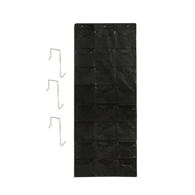 

ABUL-Felt Cap Holder Organizer For Baseball Hats Over The Door Storage Rack 24 Pockets Multi-Function Large Capacity Wall Bag чёрный