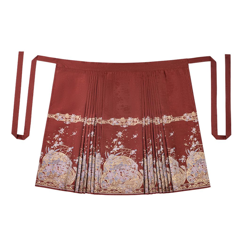 Yimengge Original Fengming Qu Hanfu Three-piece Set Women Chinese Style Improved Han Element Blouse Cloud Shoulder Horse Skirt Suit