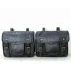 Leather Motorcycle Saddle Bags Saddlebag Bag For Sportster Bike New Goat Black