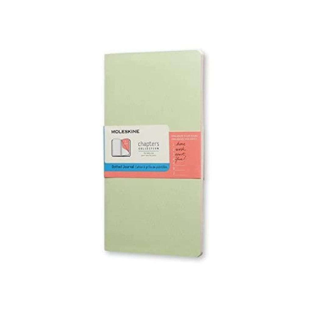 Moleskine Chapters Journal, Dotted Ruled, Mist Green, Slim, Medium