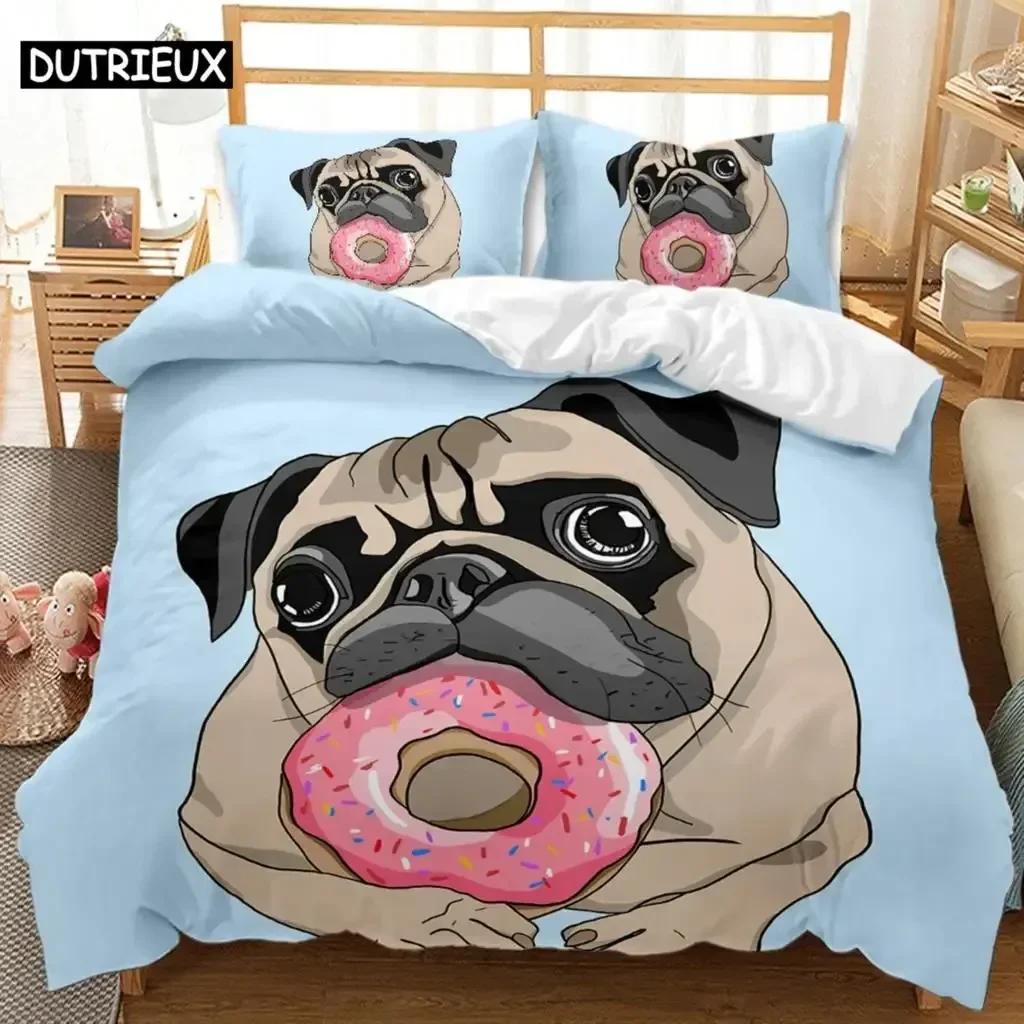 3D Dog Bedding Set For Bedroom Soft Modern Bedspreads Comefortable Kids Duvet Cover Quilt Cover And Pillowcase