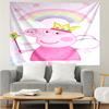 Peppa Pig Print Tapestry, Backdrop, Easy Setup, Ideal for Bedroom, Office & Living Room, with Aesthetic Wall Hanging Decor.