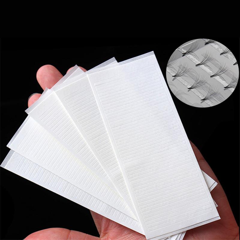 150Strips/3 Sheets Fan Tapes Volume Lashes Storage Sticky Strip Makeup Double Faced Adhesive Tape Lash Extension Supplies
