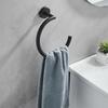 Nordic Round Stainless Steel Black Towel Ring Hanging Ring Wipe Hand Towel Hanger Round Ring Wall