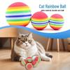 Rainbow Elastic EVA Toy Ball for Cats and Puppies - Floating Water Tease Ball