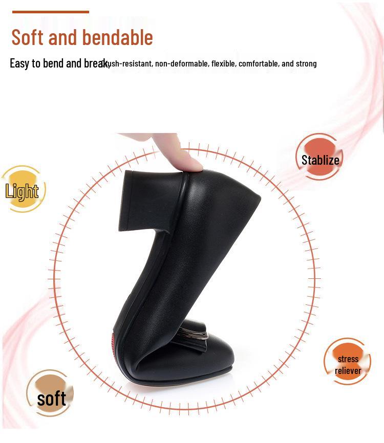 Four Seasons Women's Burgundy & Beige Leather Pointed-Toe Low-Cut Pumps with Medium Thick Heels.