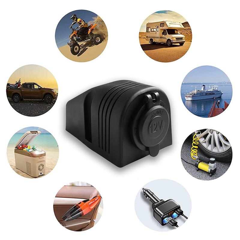 12/24V Zásuvka do auta Panel do stanu pre Loď Karavan Obytný automobil Štvorkolku Motocykel Námorný Napájací Adaptér Konektor